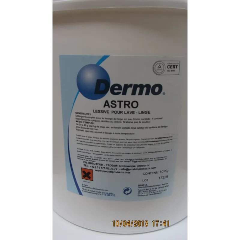 Poudre à lessiver Astro 10 Kg Dermo